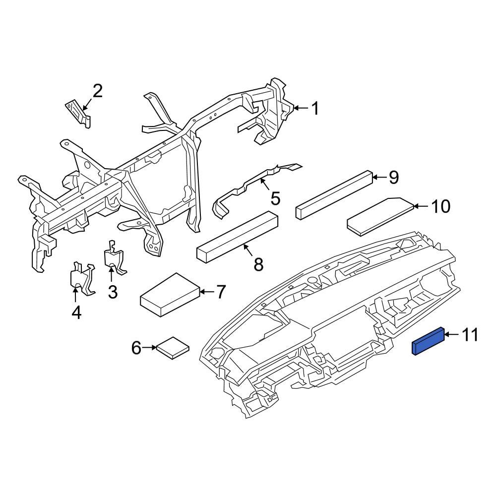 Audi OE 8K0837833A - Rear Door Panel Insulation