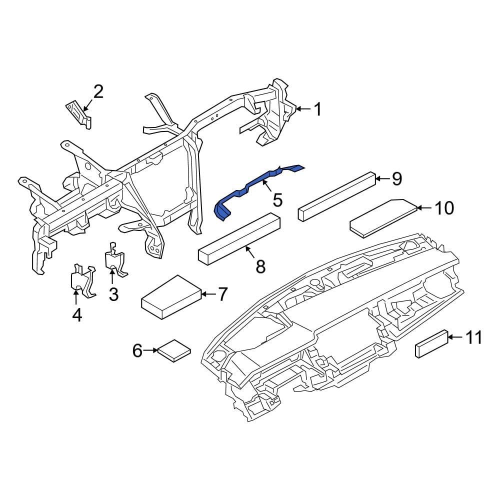 Audi OE 4M1857746 - Inner Instrument Panel Crossmember Bracket