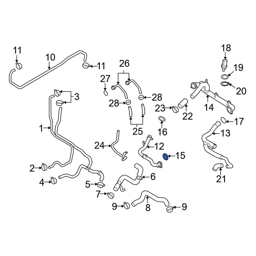 Audi OE WHT000881 - Engine Coolant Pipe O-Ring
