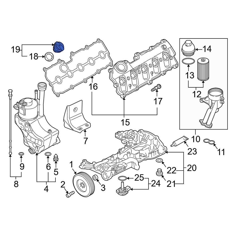 Audi OE 036115111B - Engine Oil Filler Cap Gasket