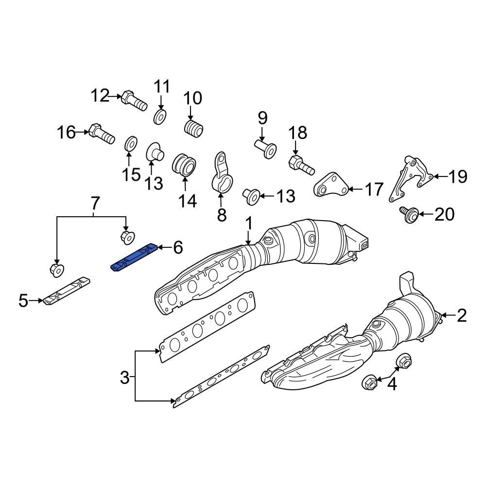 Audi OE 8D0253295C Exhaust Manifold Bracket
