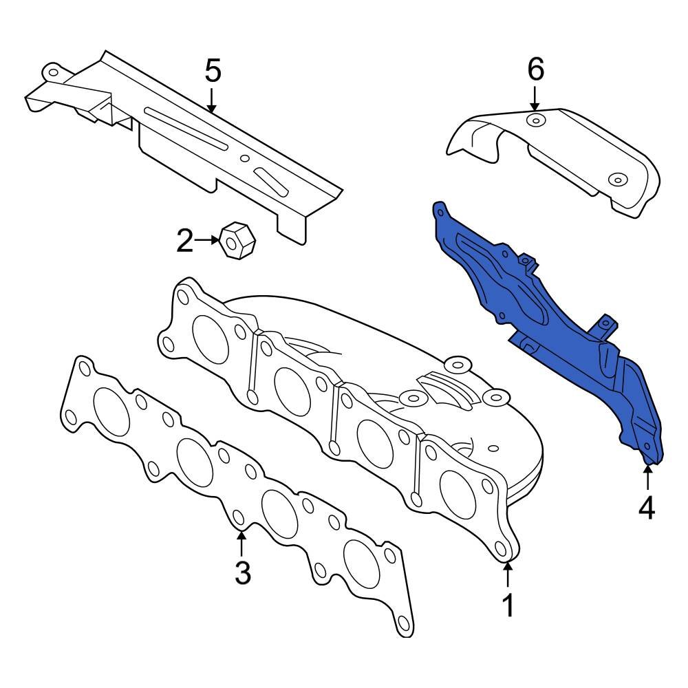 Audi OE 06A145383E Exhaust Manifold Bracket