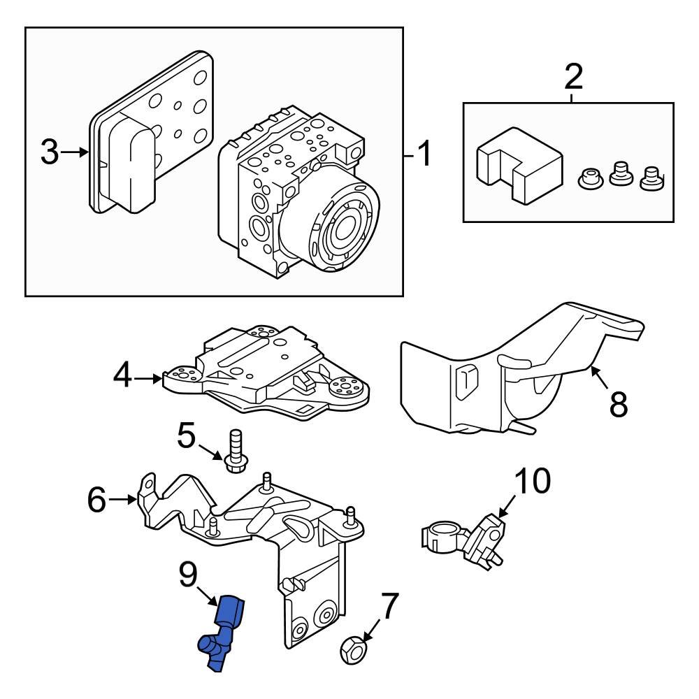 Audi OE WHT003861B - Front Left ABS Wheel Speed Sensor