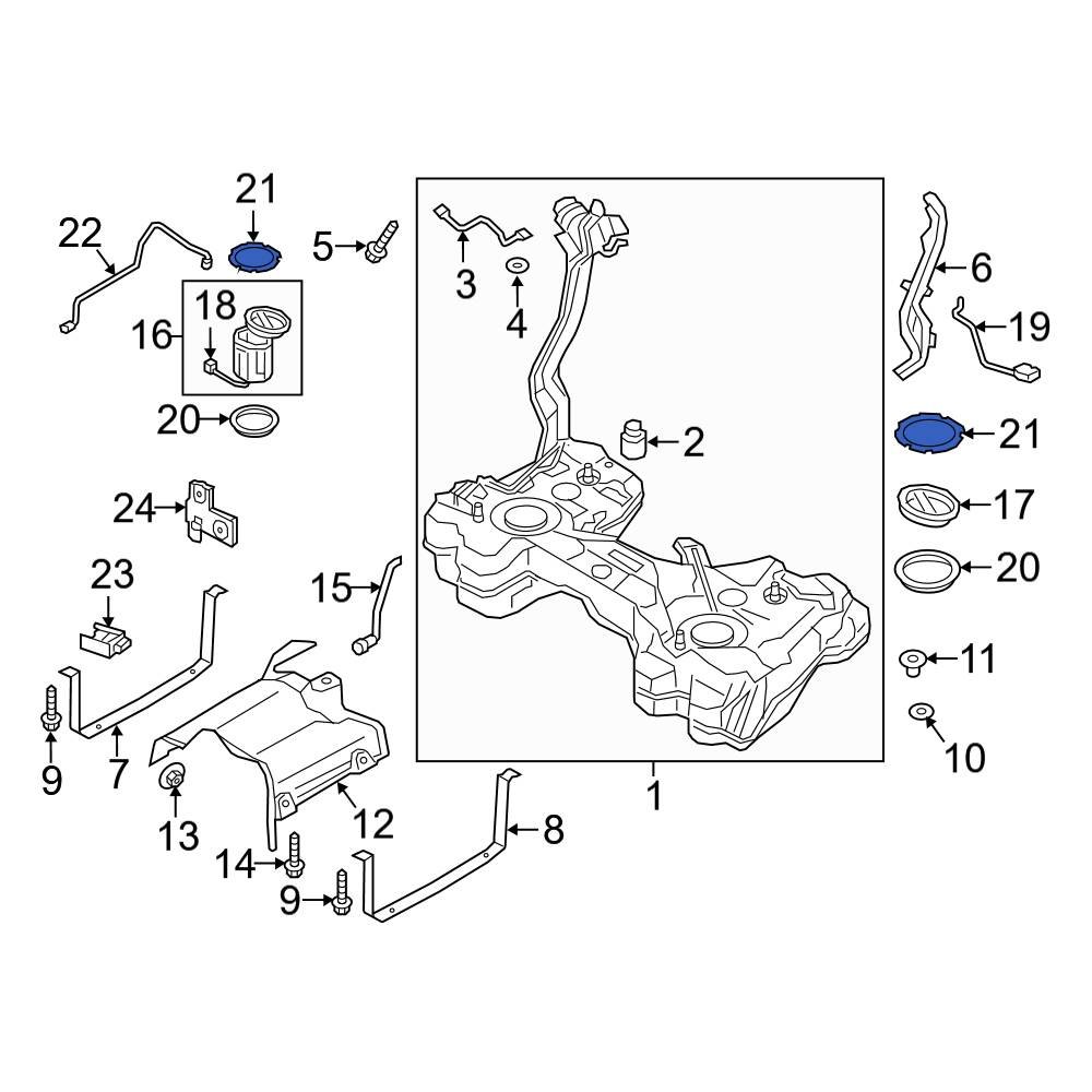 Audi OE 1K0201375 Fuel Tank Lock Ring