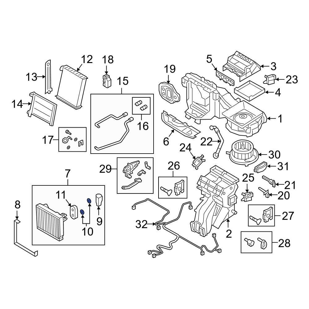 Audi OE 5WA815155A A/C Expansion Valve Seal Kit