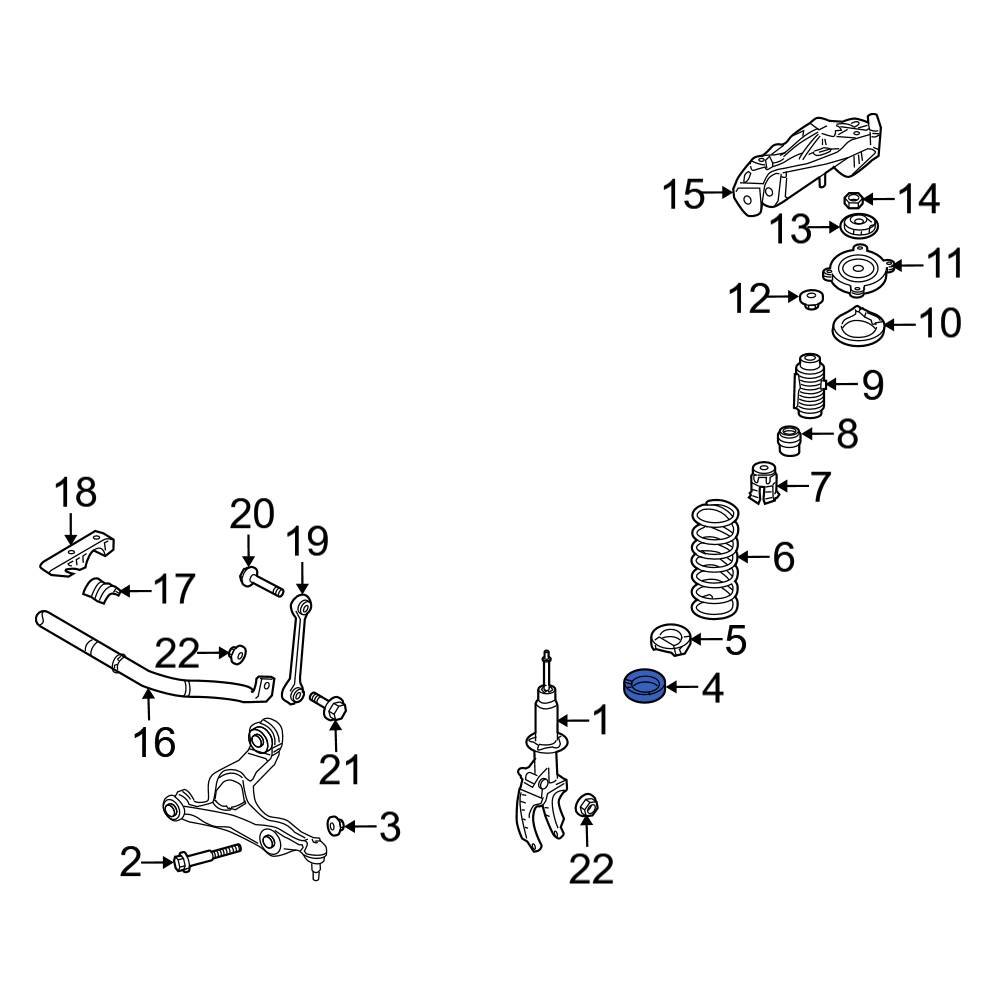 Audi OE 7L0411178 Front Coil Spring Insulator