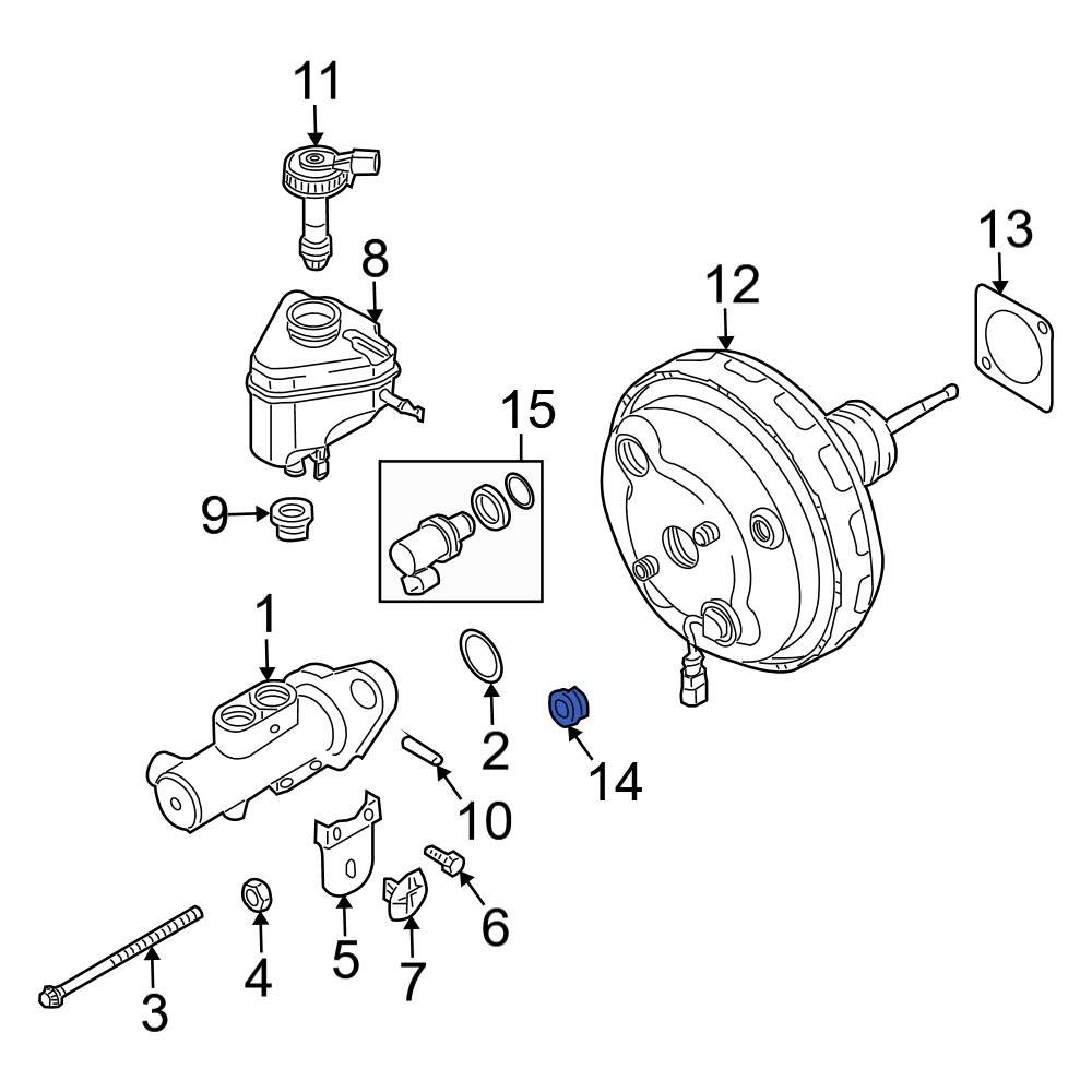 Audi OE 1S0612250A Power Brake Booster Grommet