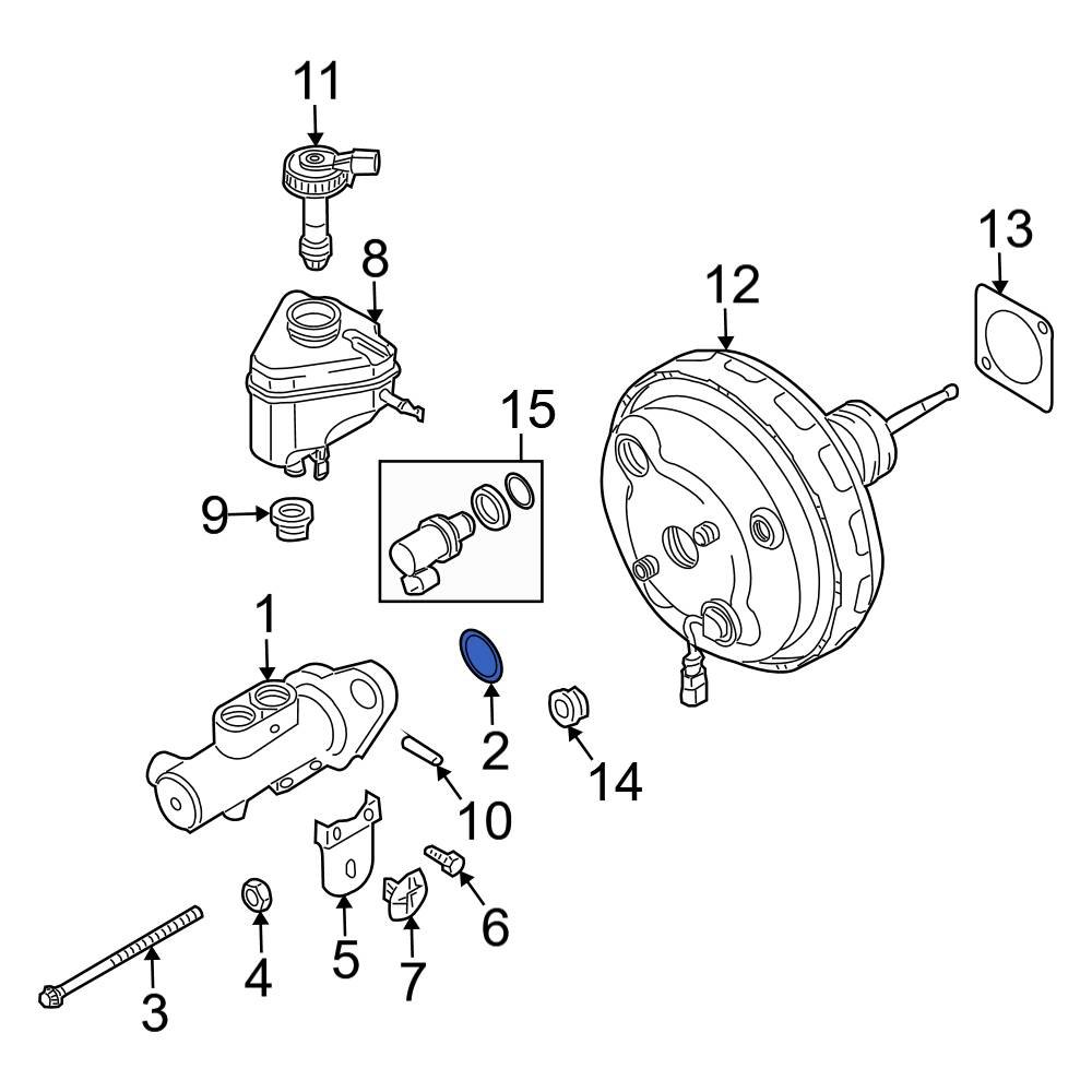 Audi OE 1J0611243B Front Power Brake Booster Gasket