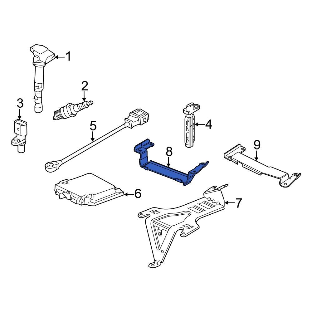 Audi OE 8E0907411J - Engine Control Module Cover