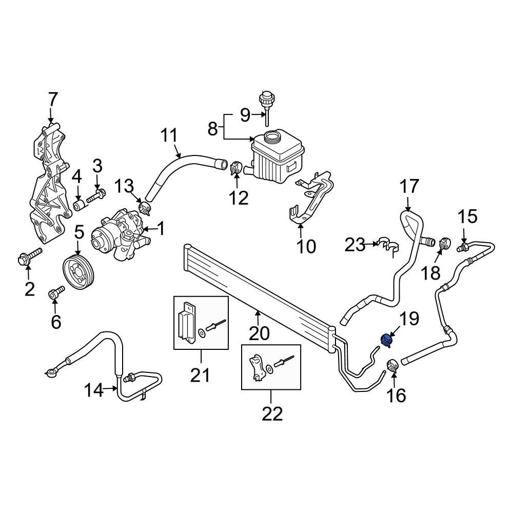 Audi OE 1K0423933 Power Steering Hose Clamp