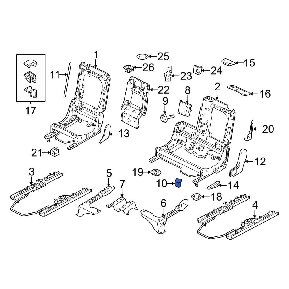 Audi OE 4L0886373 - Seat Cushion Foam Grommet