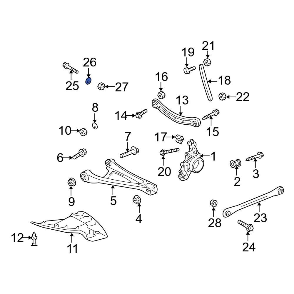 Audi OE WHT001833 - Front Lower Suspension Control Arm Bolt