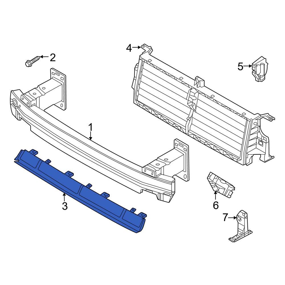 Audi OE 4M0807957 Front Bumper Cover Spacer Panel