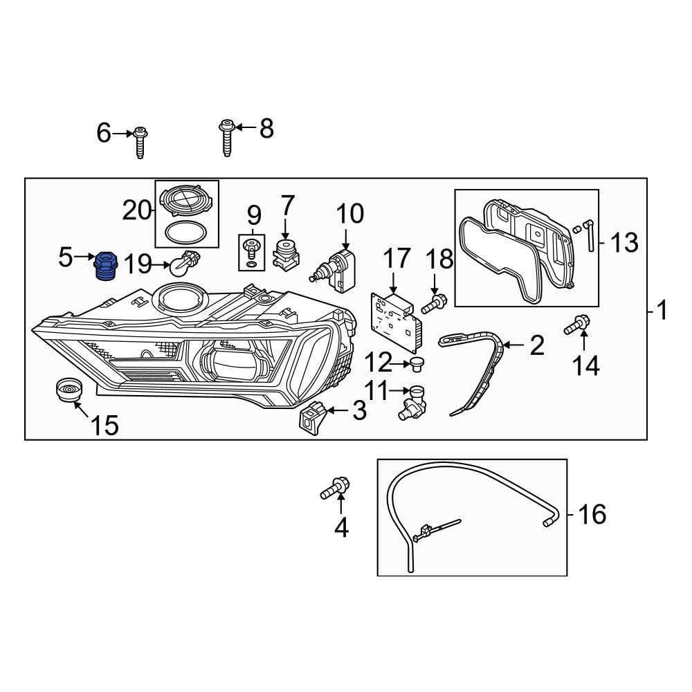 Audi OE 5J0941141B Headlight Adjusting Screw