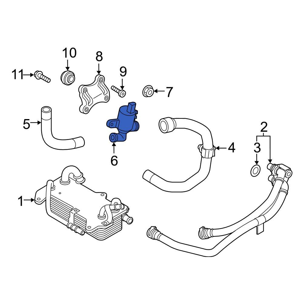 Audi OE 4H0121671G Automatic Transmission Oil Cooler Control Valve