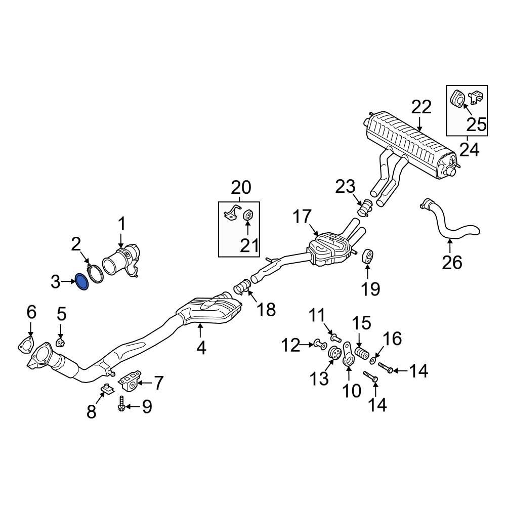 Audi OE 8W0253115G Catalytic Converter Seal