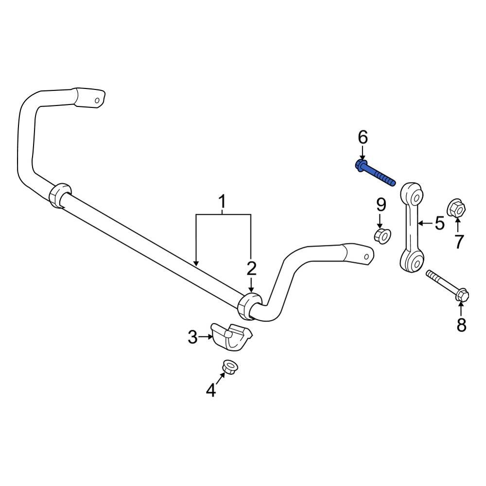 Audi OE WHT007061 Rear Suspension Stabilizer Bar Link Bolt