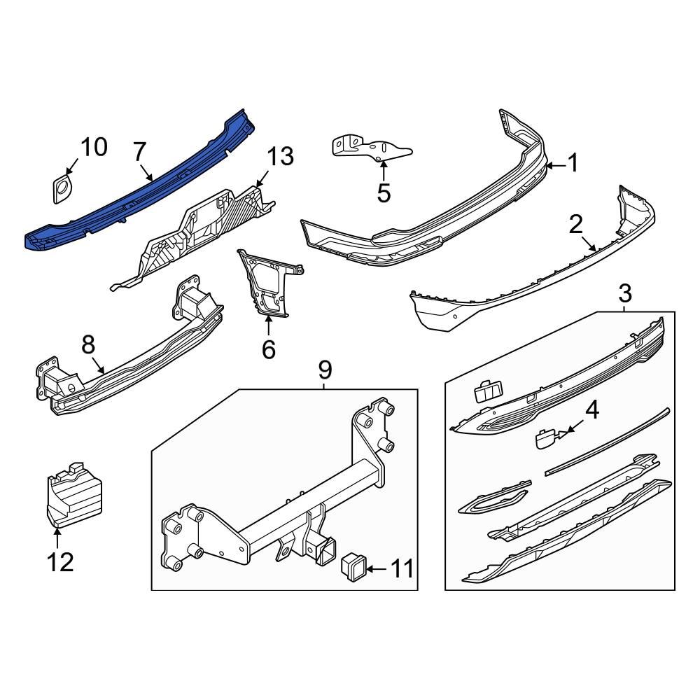Audi OE 4M0807458A Rear Bumper Guide Bracket