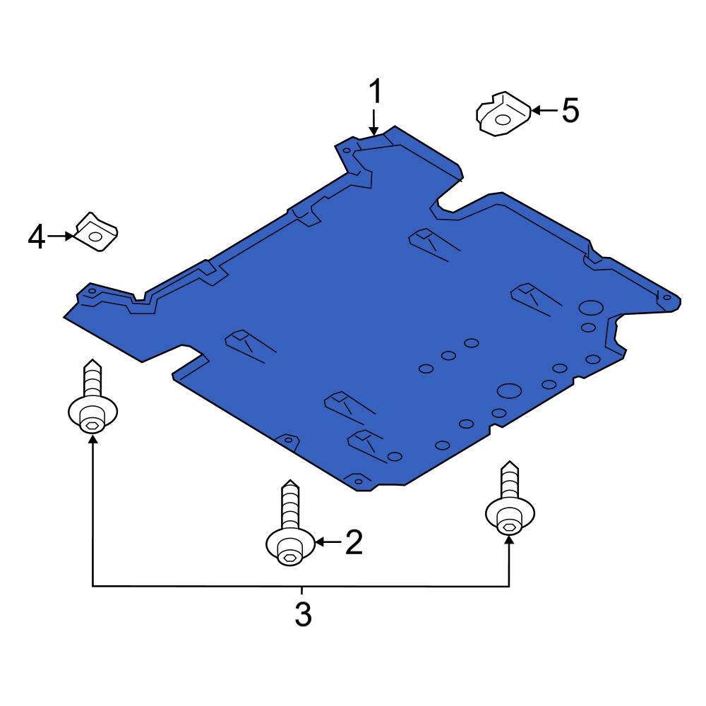 Audi OE 4KL863821 Front Floor Pan Splash Shield