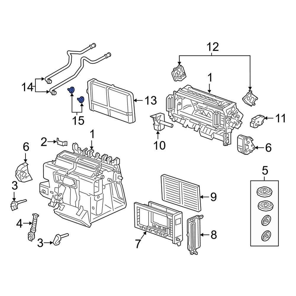 Audi OE 4M0898037B - HVAC Heater Hose Outlet Tube Hardware Kit