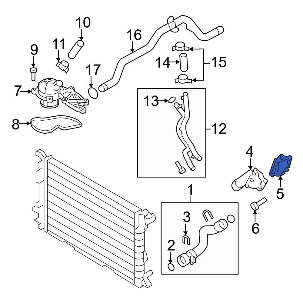 Audi OE 06E121139K Engine Coolant Water Inlet Gasket