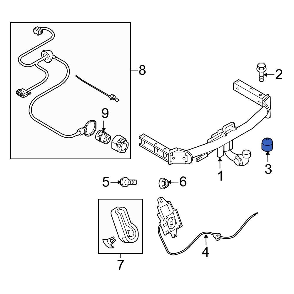 Audi OE 8R0803910 Trailer Hitch Ball Cap