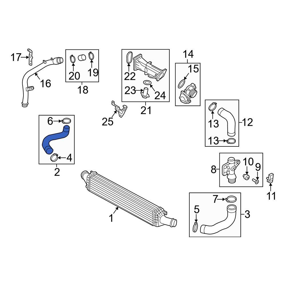 Audi OE 8R0145790J Front Right Intercooler Pipe