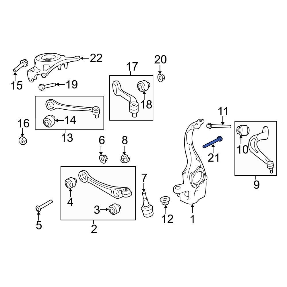 Audi OE WHT006542 - Upper Steering Knuckle Bolt