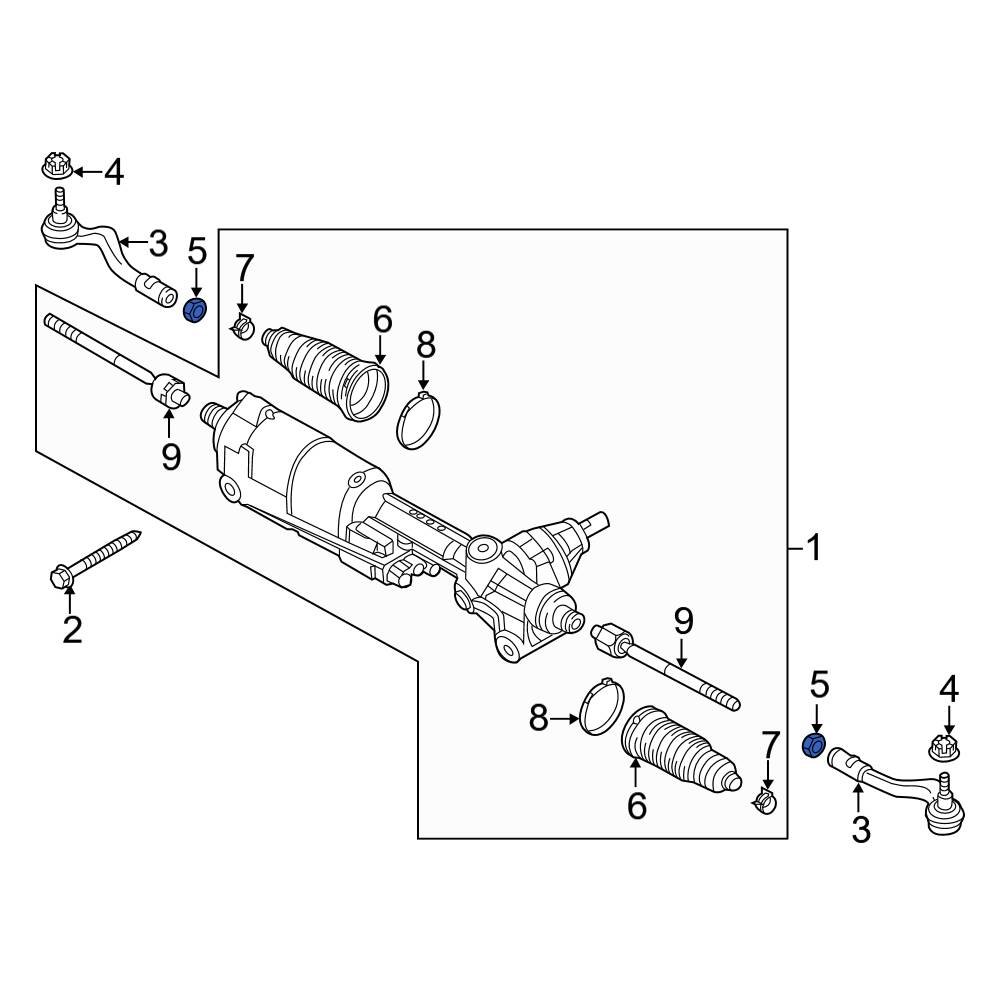 Audi OE WHT006151 - Outer Steering Tie Rod Nut