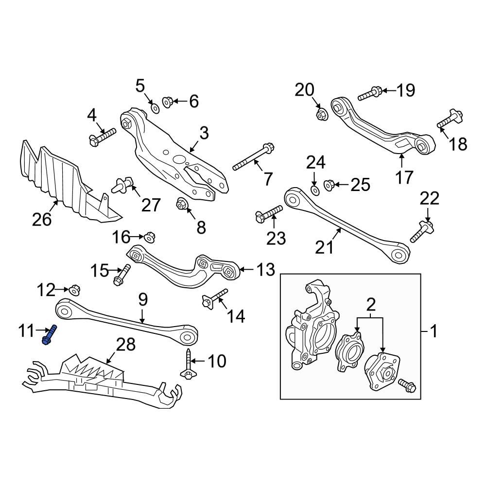 Audi OE WHT006542 - Upper Steering Knuckle Bolt