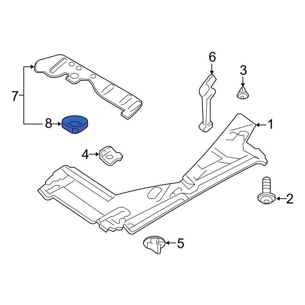 Audi OE 8E0825265D Floor Pan Heat Shield Nut