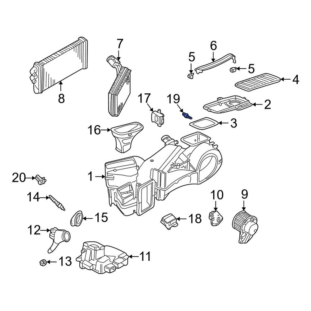 Audi OE 4A0820539A Upper A/C Evaporator Temperature Sensor