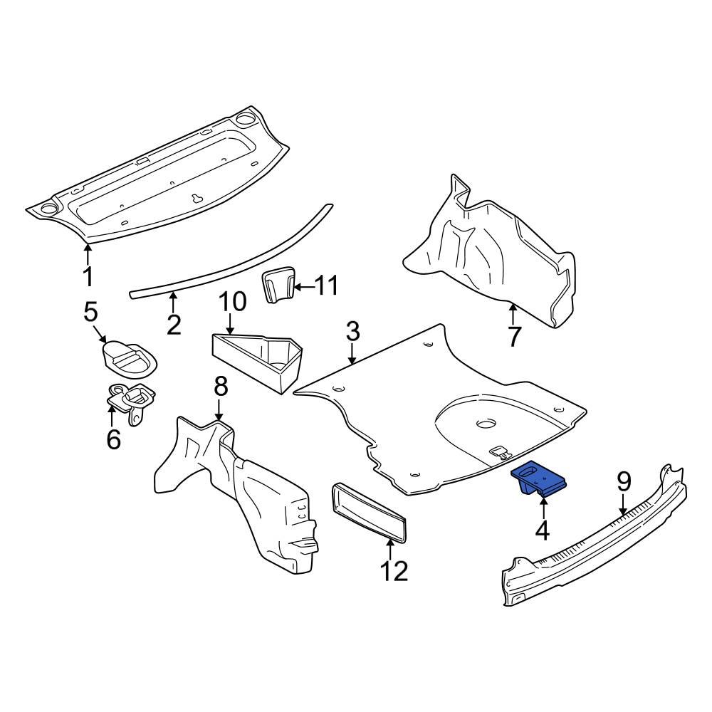 Audi Oe 8d5863627a01c - Rear Spare Tire Compartment Cover Latch