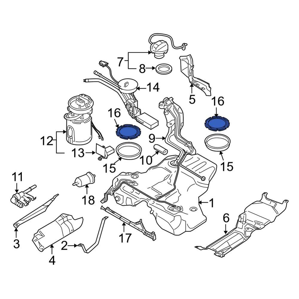 Audi OE 8E0201877A Fuel Tank Lock Ring