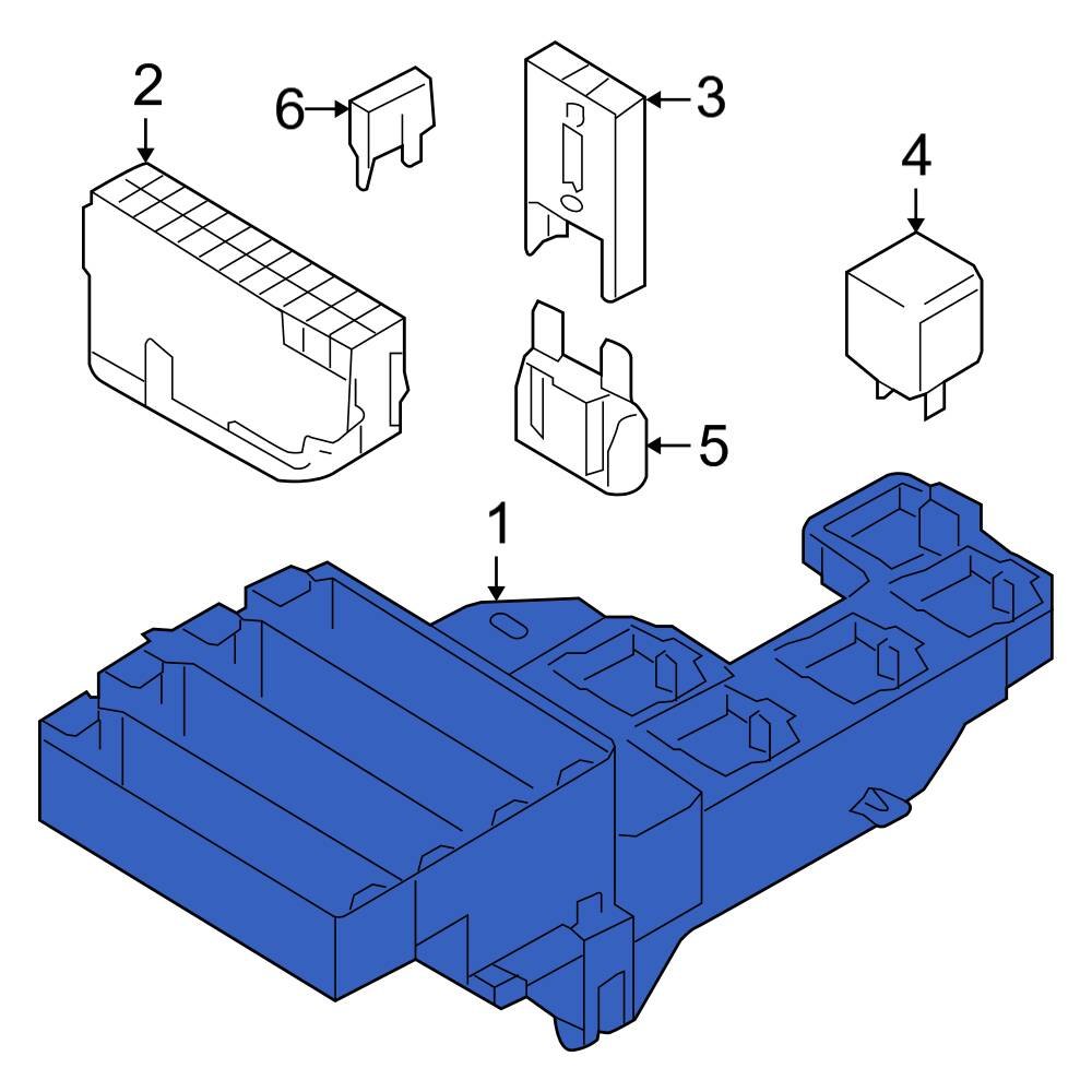 Audi OE 8K0971845A Fuse and Relay Center