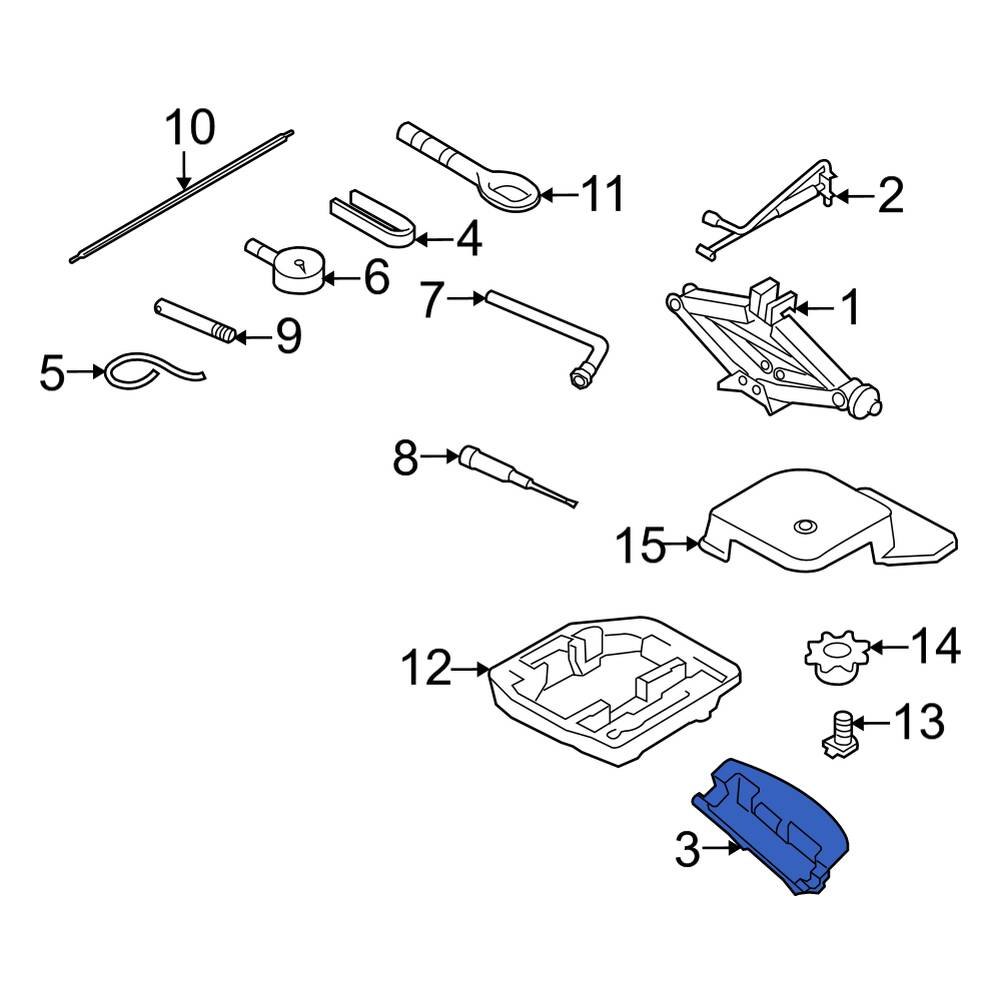Audi OE 8K9813685 Floor Jack Bracket