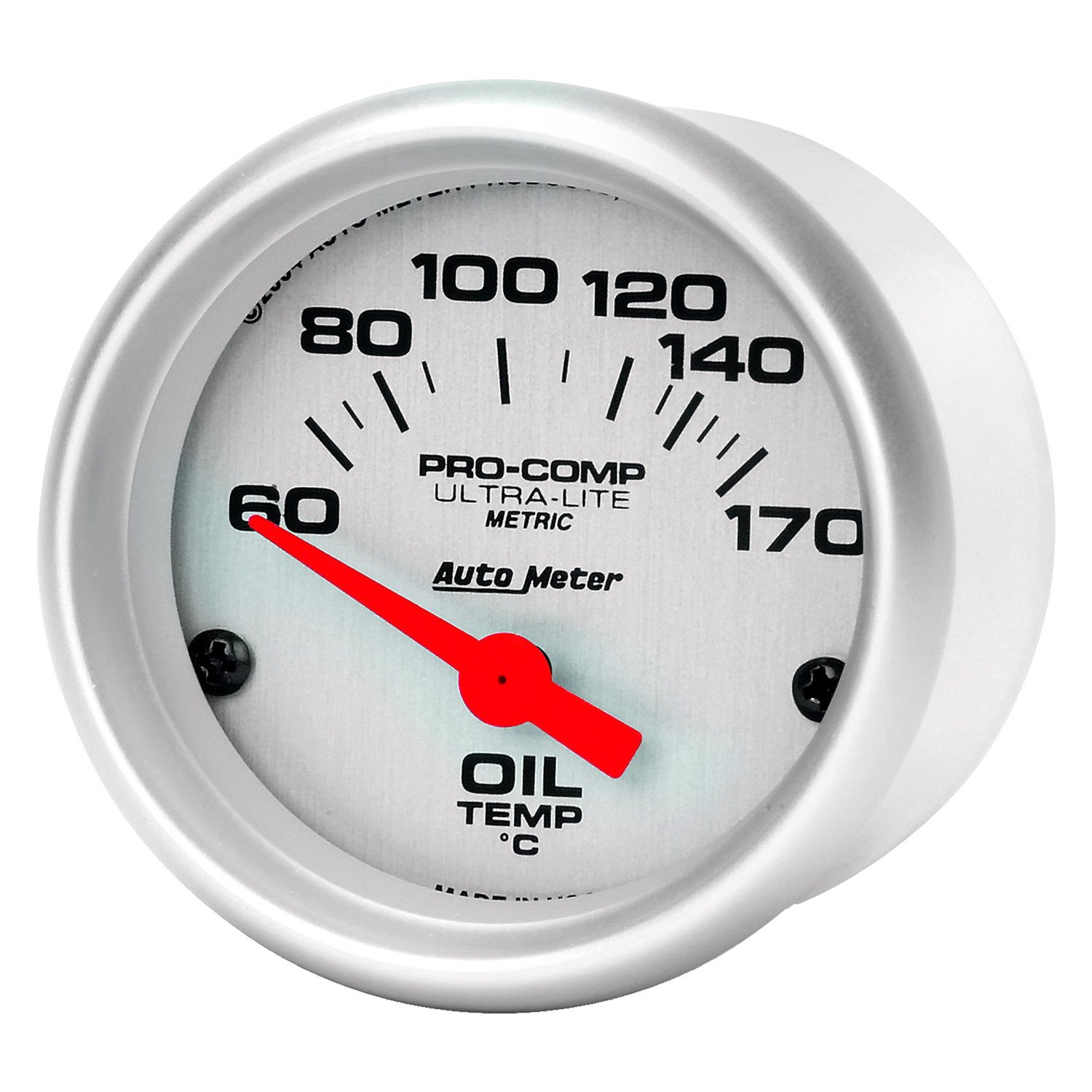AutoMeter 60-170 °C Ultra-Lite Analog Oil Temperature Gauge 4348-M 