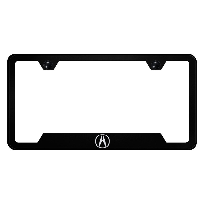 Autogold® Gfaculeb Black License Plate Frame With Laser Etched