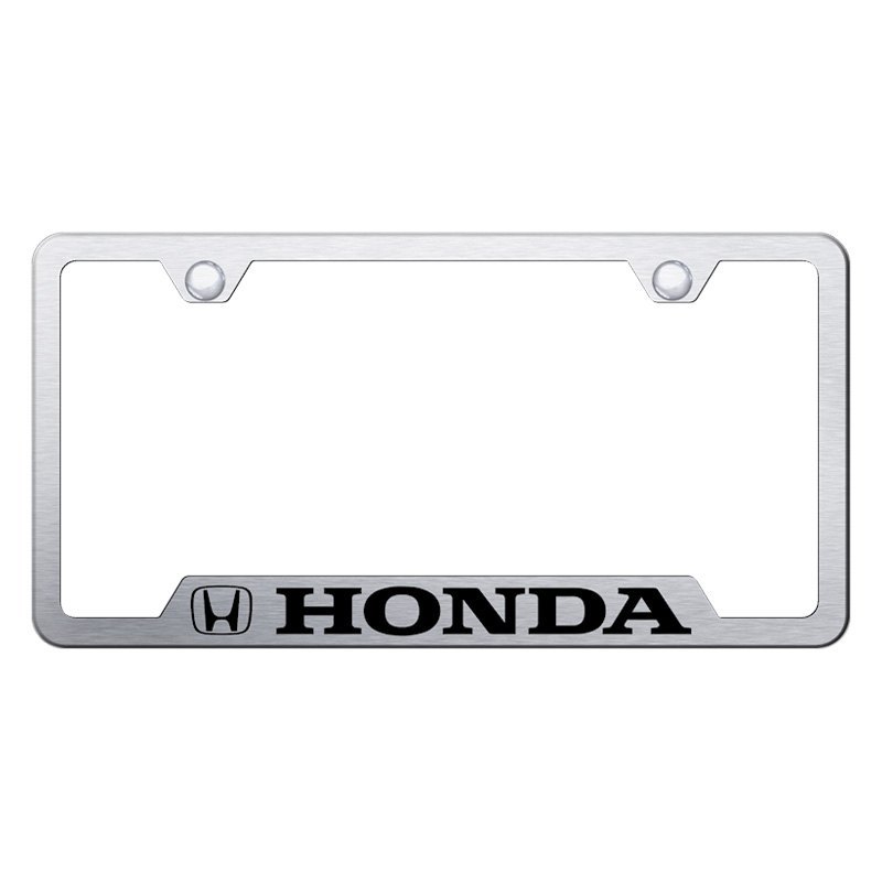 Automotive Gold Laser Etched Mirrored Honda Cut-Out Frame