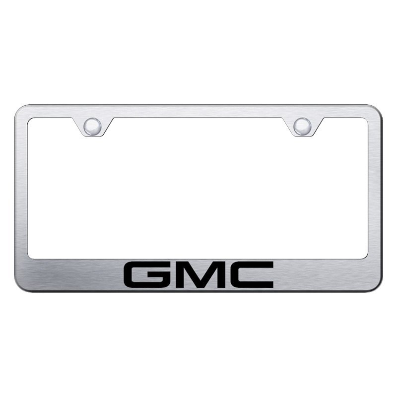 GMC Terrain Brushed Stainless Steel Auto License Plate Frame Au-Tomotive Gold INC 