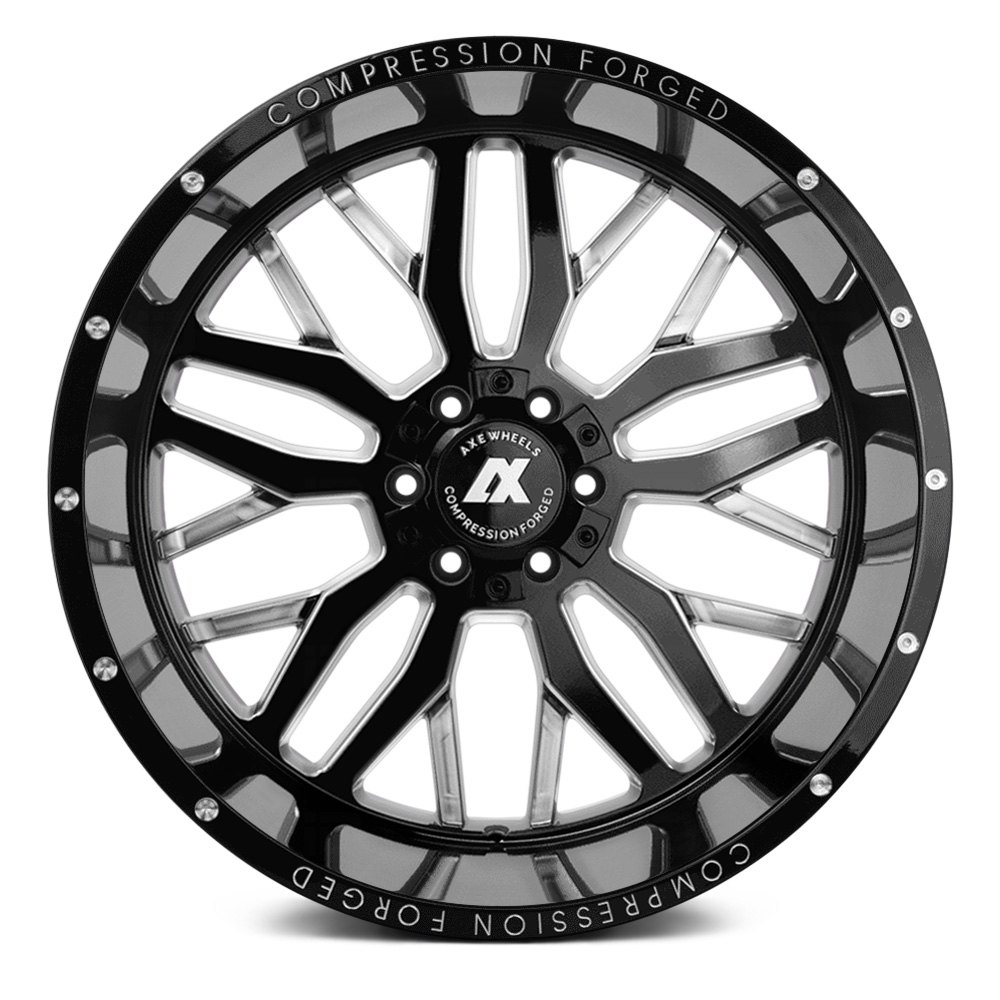 Axe® Ax1 0 Compression Forged Wheels Gloss Black With Milled Accents Rims