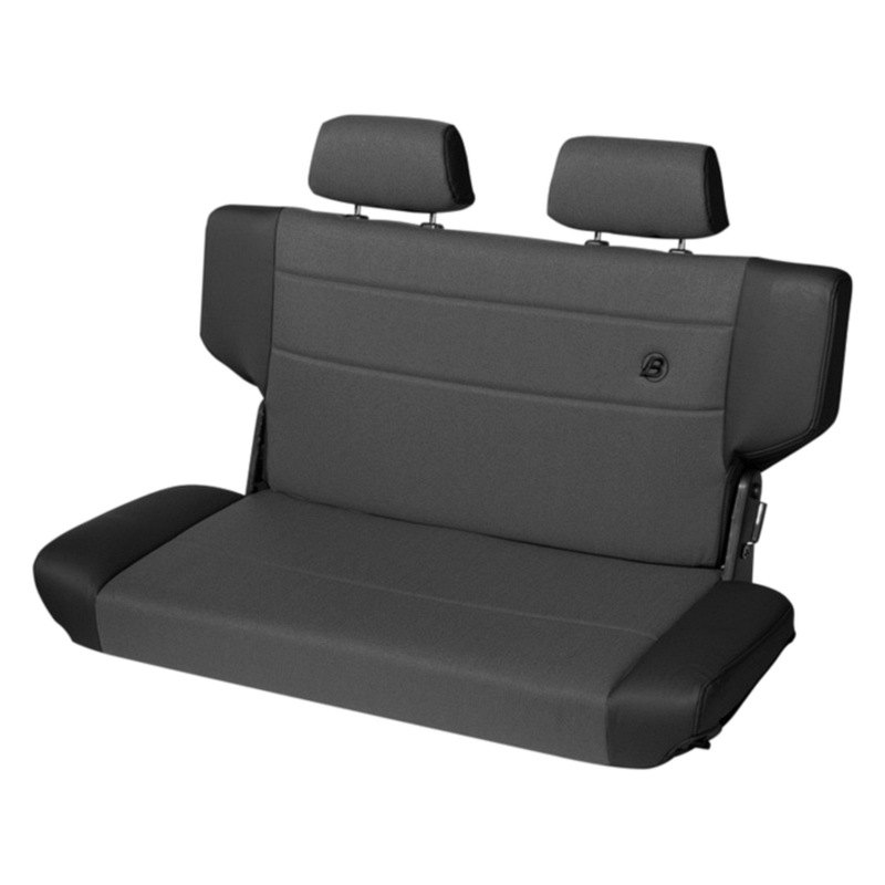 Bestop® 3943915 Black Denim TrailMax™ II Rear Fold and Tumble Bench Seat Vinyl with Center