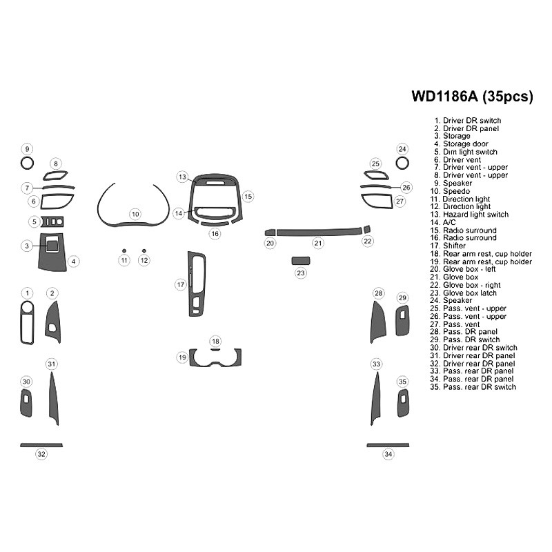 B&I® Buick Lacrosse 2014 2D Factory Match Dash Kit