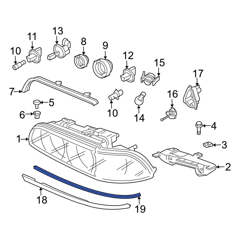BMW OE 51138168812 Front Headlight Molding