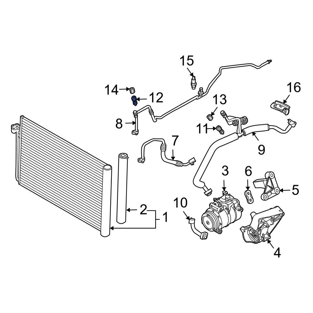 BMW OE 64509177577 - A/C High Side Charging Adapter