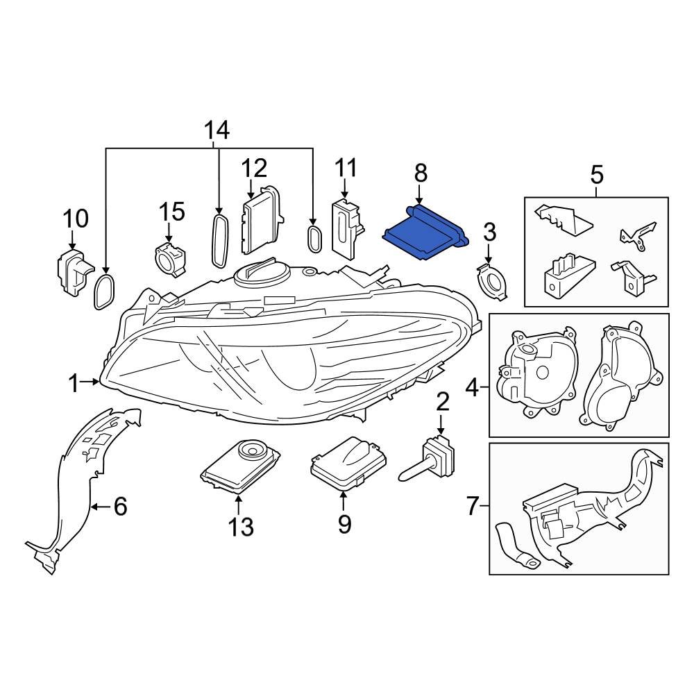 BMW OE 63117440877 Front High Intensity Discharge (HID) Lighting Ballast
