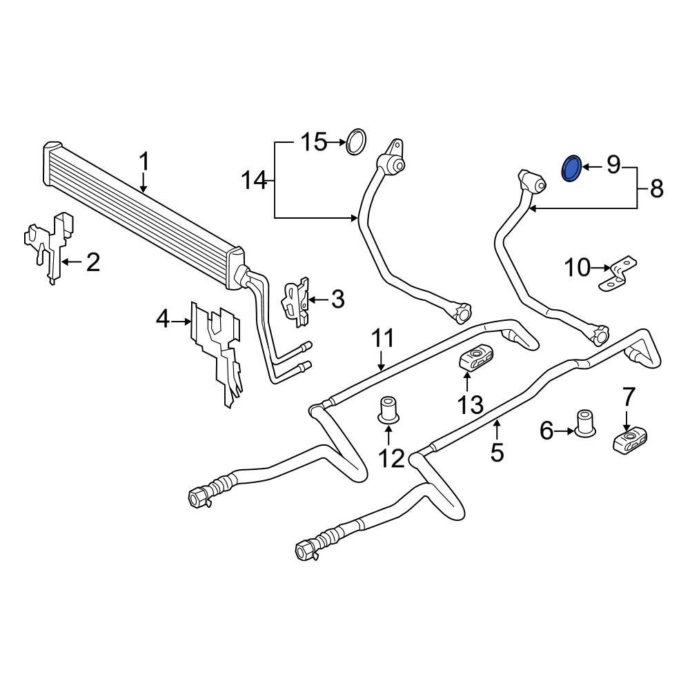 BMW OE 17227800958 - Automatic Transmission Oil Cooler Hose O-Ring