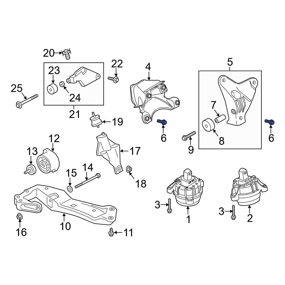 BMW OE 07119907260 - Left Engine Mount Bolt