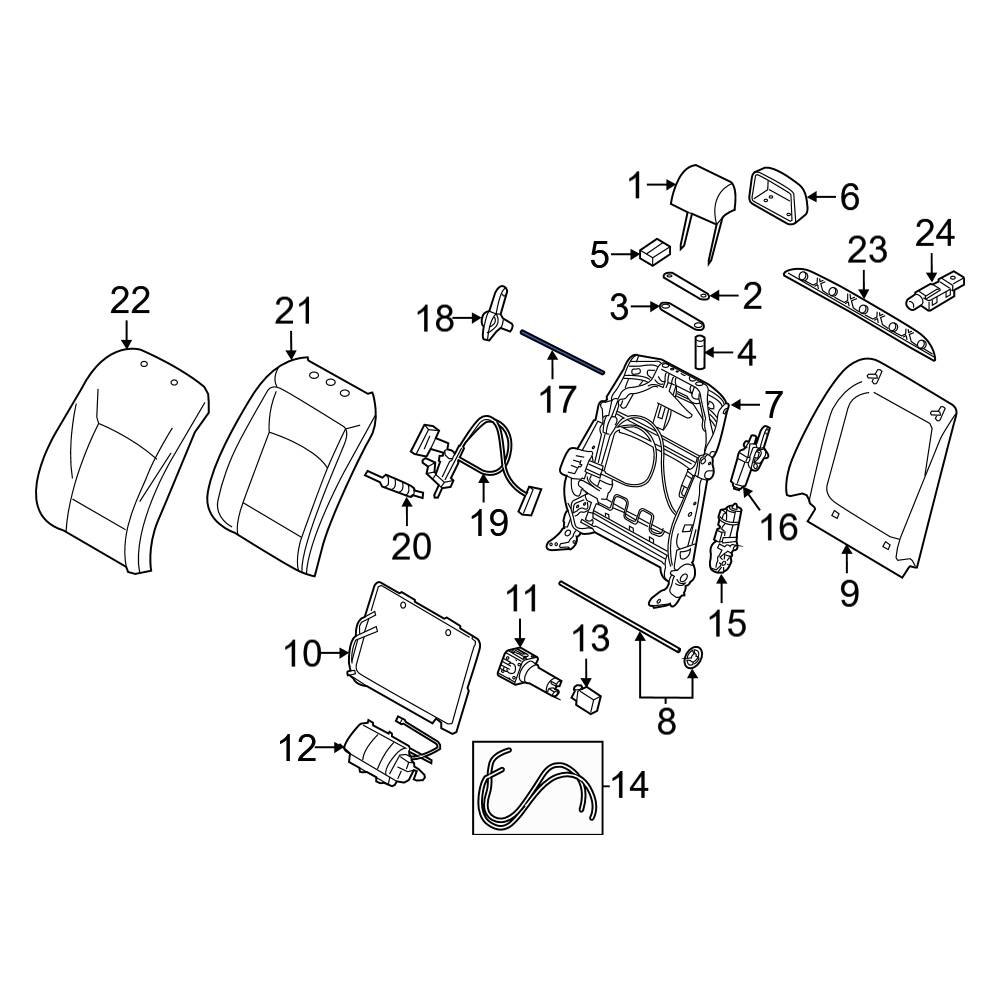 BMW OE 52107454056 Front Power Seat Motor Drive Shaft