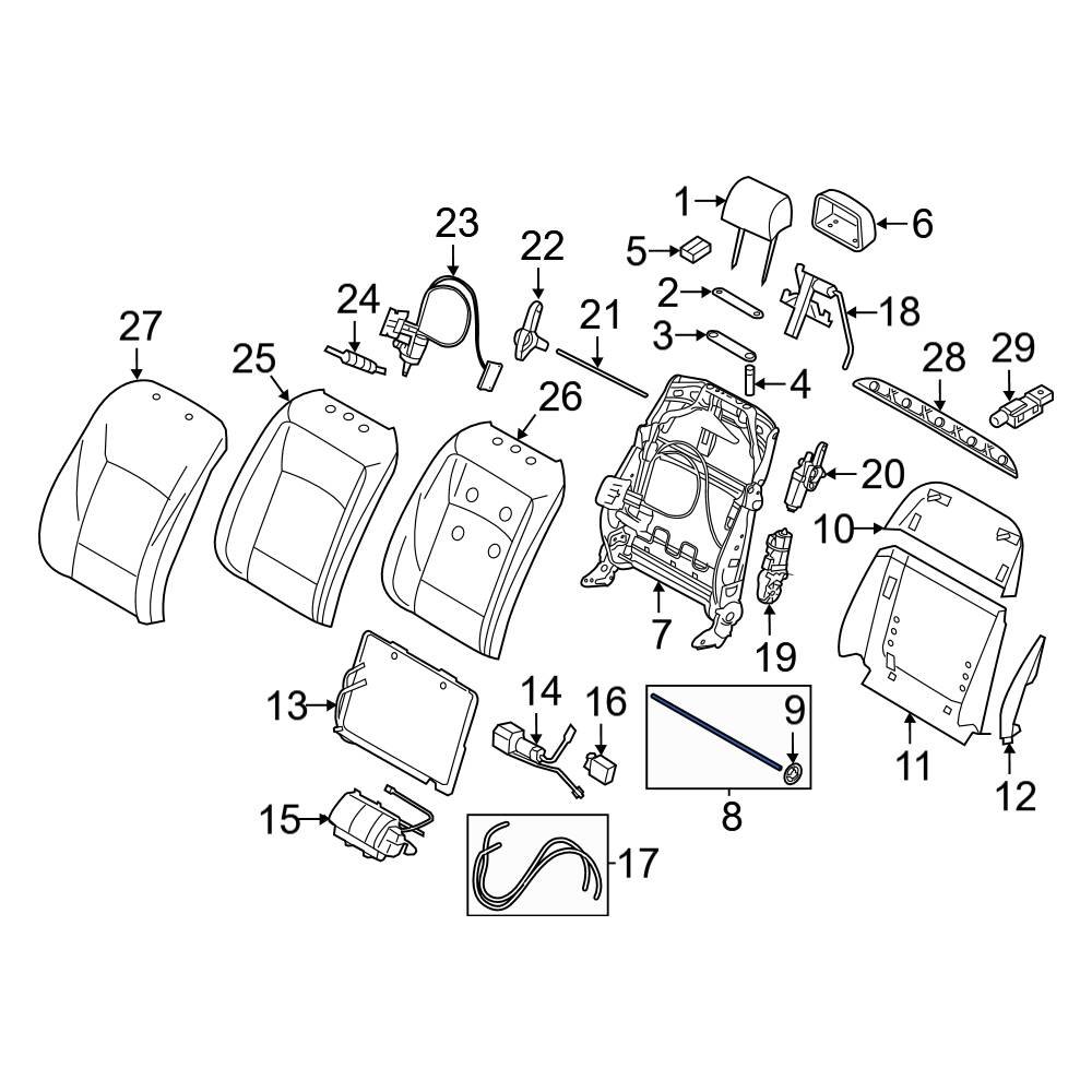 BMW OE 52107454056 Front Power Seat Motor Drive Shaft
